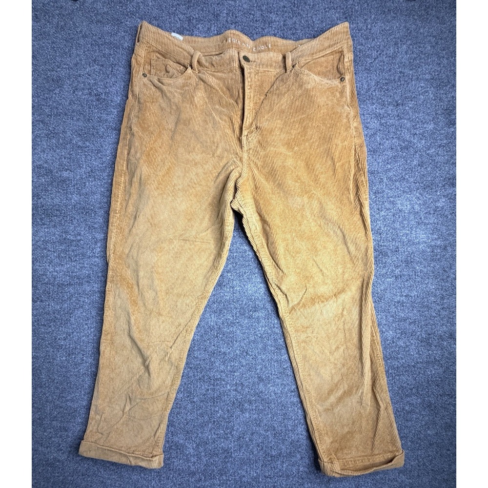 American Eagle Brown Dress Pants Mom‎ Jean Corduroy Size 16 Cotton Blend